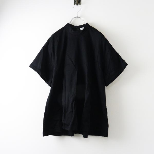 2022SS エンフォルド ENFOLD シルケット天竺 Raffleヘム T-SHIRT 38＼ブラック Tシャツ カットソー コットン フレア【2400014572094】 ENFOLD（エンフォルド） 2022SS シルケット天竺 Raffleヘム T-SHIRT 38