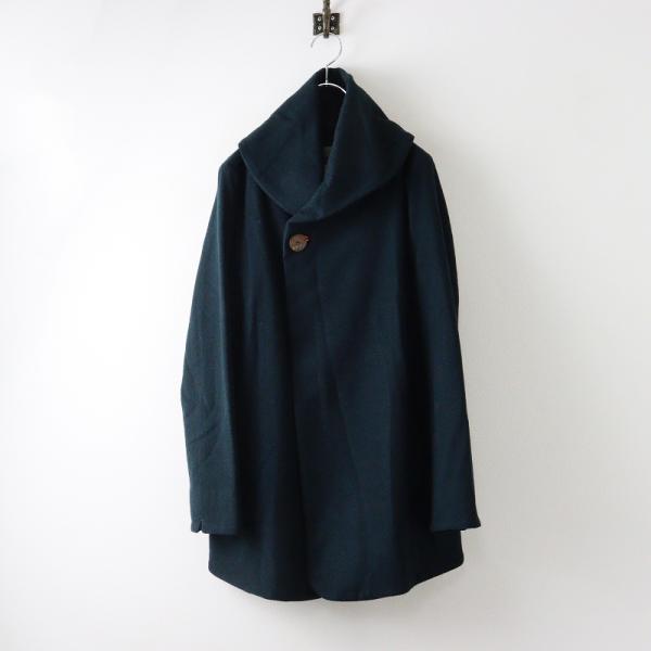 美品　パラスパレス　ウール　ショート　コート　ダークネイビー　近年　3 パラスパレス ウールコート 丸襟 ネイビー サイズ3 - メルカリ