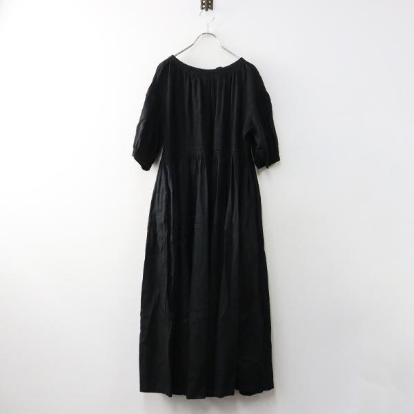 2024SS ネストローブ nest Robe リネンコンビシャーリングワンピース F  