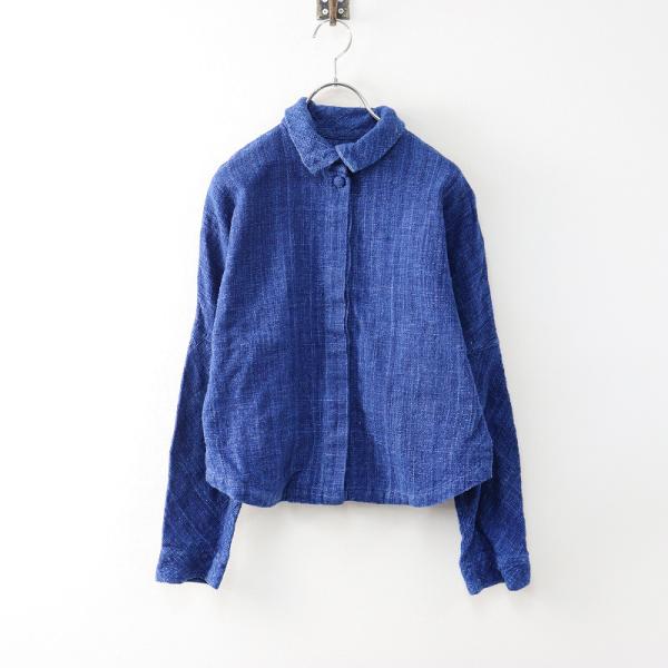 うさとの服　シャツジャケット　コート　インディゴ ナチュラルタフタミドル丈コート(ステンカラーコート) | HIROKO