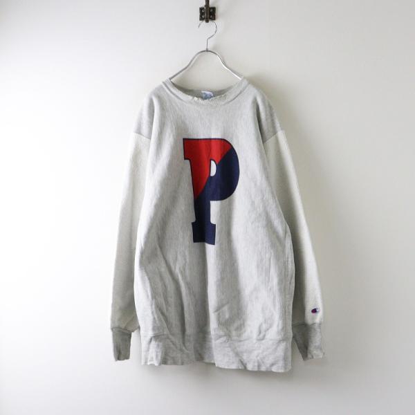 Champion チャンピオン 90s USA製 オールド 刺繍タグ OSU 長袖 リバースウィーブ スウェット トレーナー XL グレー メンズ Champion（チャンピオン） リメイク 90s 刺繍タグ Pロゴ リバース