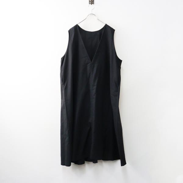 2023SS ネストローブ nest Robe ディープ Vネックノースリーブドレス F  