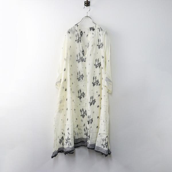 ドーサ dosa カディコットン ジャムダニ織ワンピース 2｜オフホワイト  