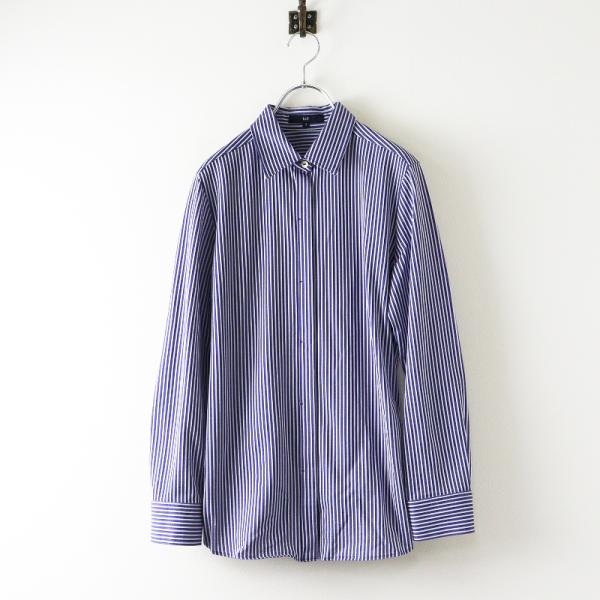 ラエフ la.f ストライプ シャツ 3｜ブルー トップス 長袖 ブラウス