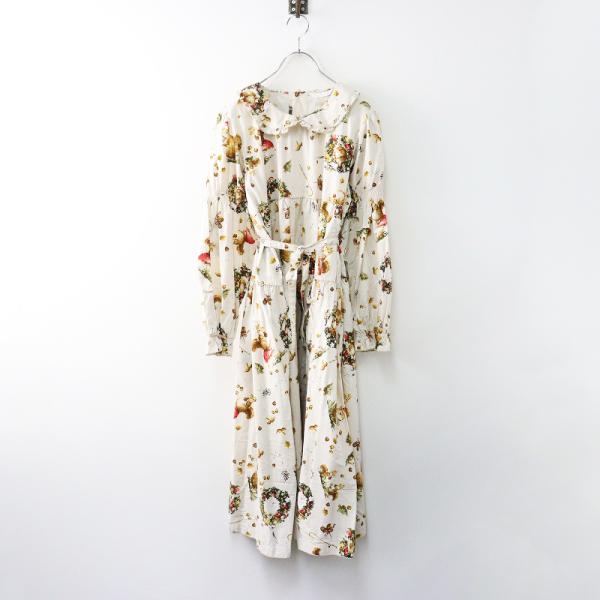 最終値下げ【極美品】ピンクハウス　定価6万以上バンダナくまノースリーブワンピース 美品 2025SS ピンクハウス PINK HOUSE チェリープリントミディ