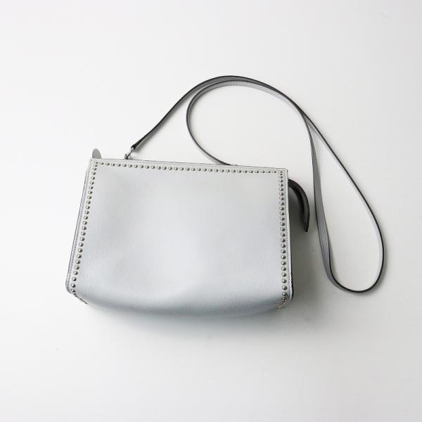 J&Mデヴィッドソン J&M DAVIDSON ELLIS WITH STUDS エリス スタッズ ショルダーバッグ＼グレー レザー ポシェット【2400014667837】 tresorstore_2400014667837