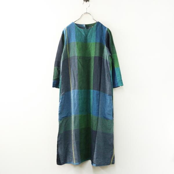 Pal'las Palace（パラスパレス） リネン配色チェックワンピース 2