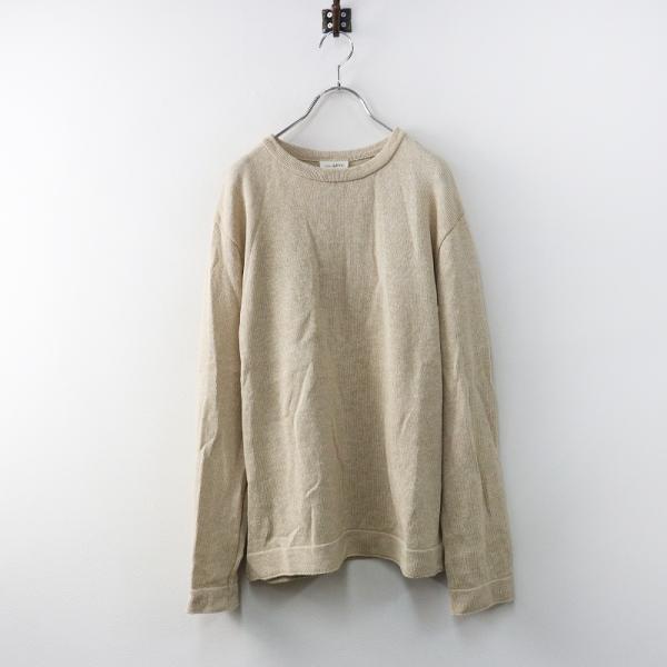 美品 定価3.9万 2025SS 45R 45rpm フォーティファイブアール ギマニットソーの908長袖Tシャツ 3＼ベージュ プルオーバー【2400014764543】 美品 定価3.9万 2025SS 45R 45rpm フォーティファイブアール ギマ