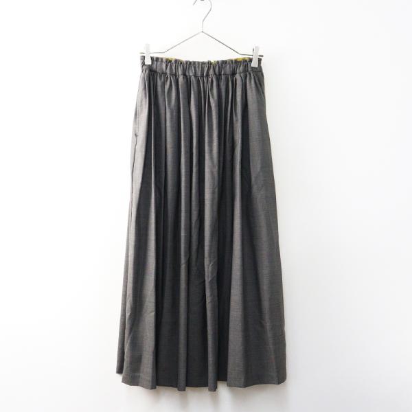 Pal'las Palace（パラスパレス） 美品 ウールギャザースカート＼グレー