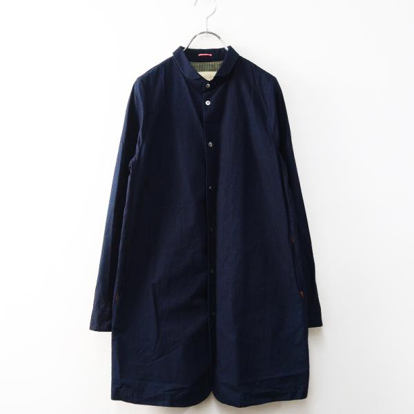 Pal'las Palace（パラスパレス） レザー使いインディゴ染めコート 2