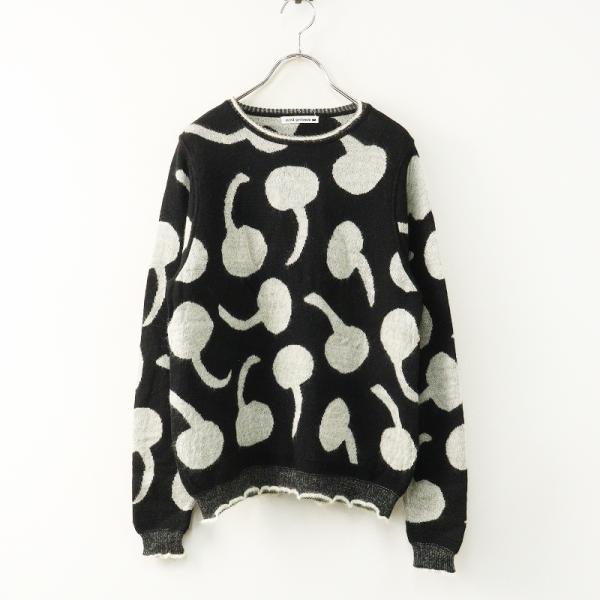 ミナペルホネン mina perhonen winter tail ジャガードニット プルオーバー 40｜ブラック トップス 長袖 セーター【2400014829365】 tresorstore_2400014829365