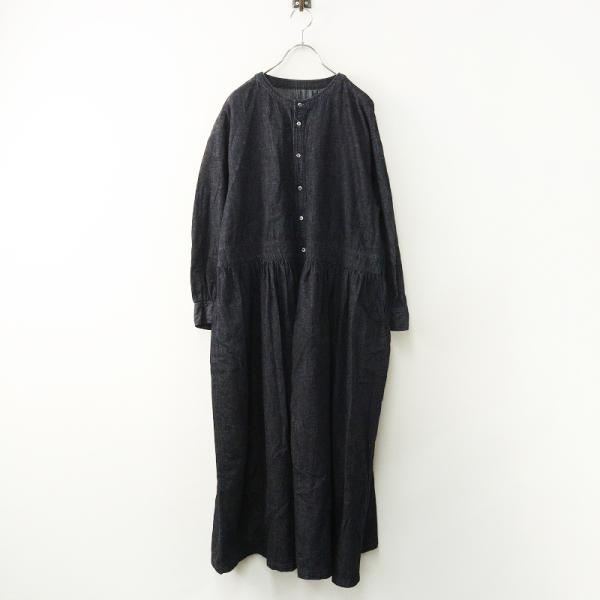2023AW ネストローブ nest Robe コットンリネンダンガリーギャザー