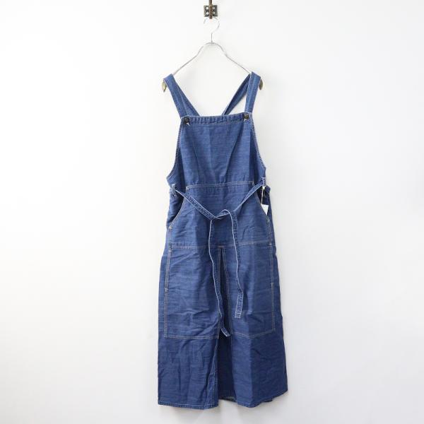 45R フォーティーファイブアール モンプチデニムのセイルドレス 紺 Fサイズ 美品 定価 42,900円 フォーティファイブアール 45R 45rpm モンプチ