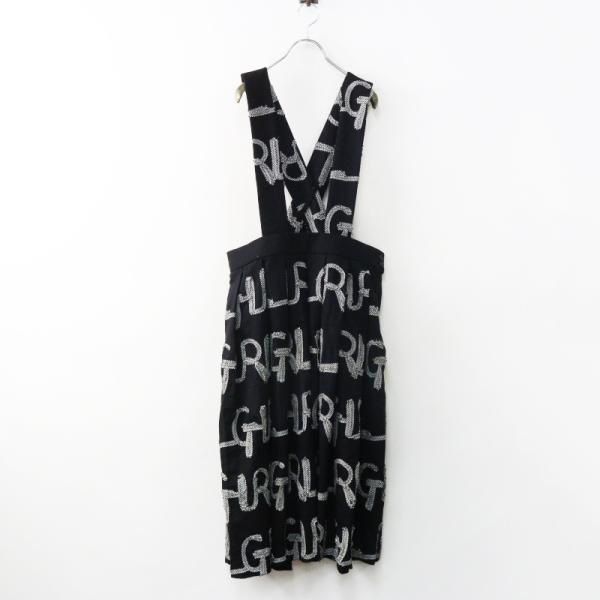 美品　コムデギャルソン　ジャンパースカート　吊りスカート　Lサイズ 美品 コムデギャルソン ガール COMME des GARCONS GIRL ウール ロゴ