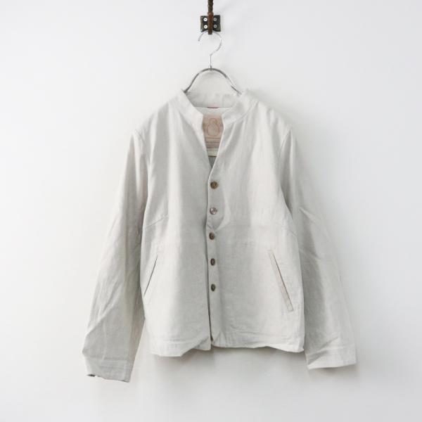 パラスパレス　リネン　スタンドカラー　ジャケット　ターコイズ　24ss Pal'las Palace（パラスパレス） 2024 リネンコットンスタンドカラー