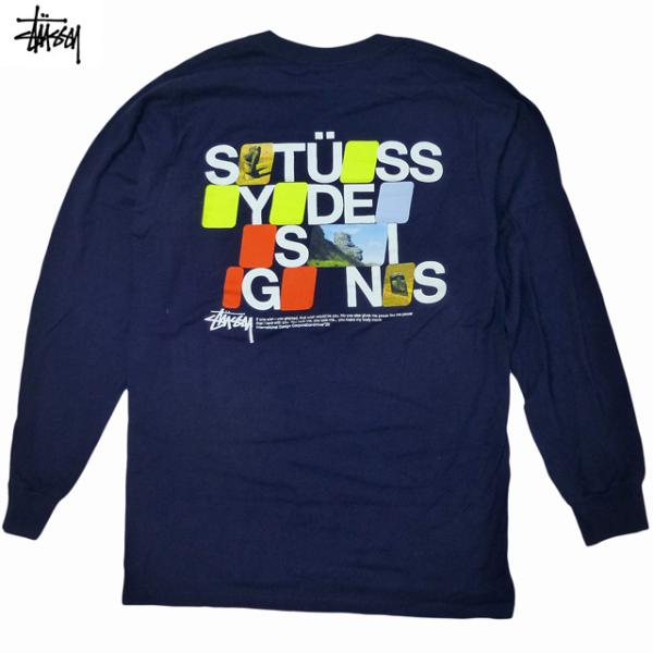 stussy 袖ロゴ　long sleeve shirt ロンT USA製 STUSSY（ステューシー） アメリカ製 Tシャツ 長袖 ロンT バック