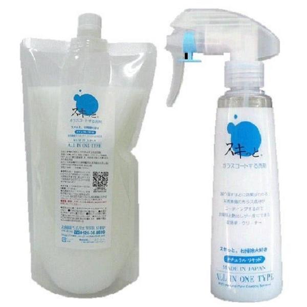 お掃除ソムリエ ツルピカ スキっと 艶出しガラスコーティングクリーナー 0ml 詰め替え1000ml 静電気 除去 防止 スプレー グッズ トライスクル 通販 Yahoo ショッピング