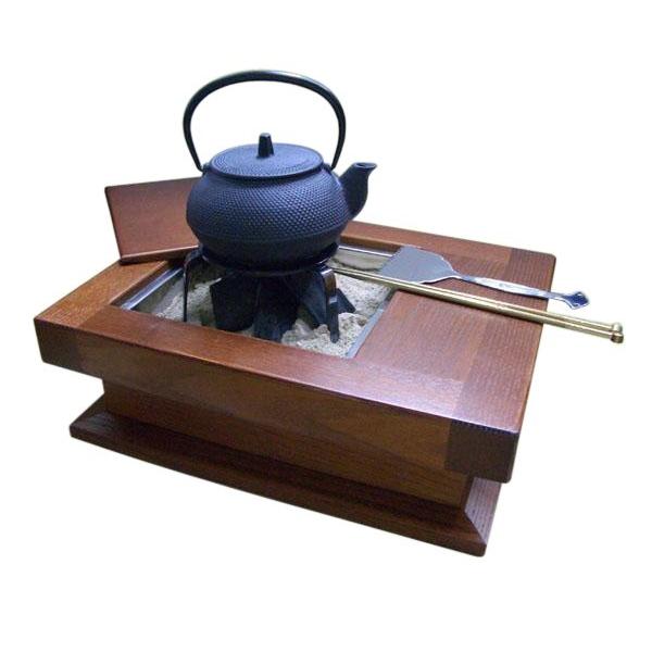 足の上には落としたくないな南部鉄器 囲炉裏 灰皿 6点セット