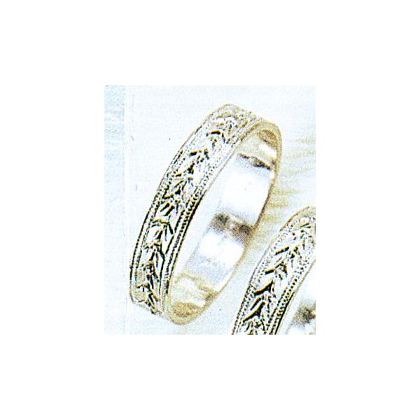 TRIDEA JEWELRY（トライディアジュエリー） Pt900 平打 4mm 月桂樹