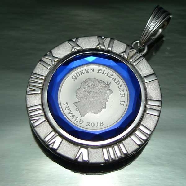 TRIDEA JEWELRY プラチナ ツバル ホースコイン 1/25oz ペンダント7.6g 
