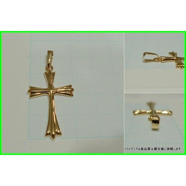 K18 十字架 クロス モチーフ ペンダント トップ 18金 イエローゴールド 18金 ペンダントトップ 十字架 クロス ゴールド メンズ