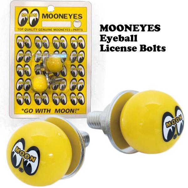 MOONEYES MOON EYES ムーンアイズ ライセンスボルト (左右SET) LICENSE BOLT イエロー 汎用 AA-113MN YE