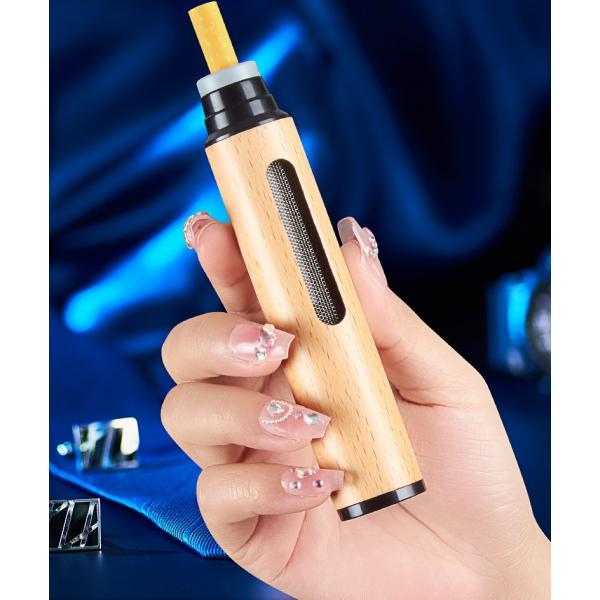 灰が飛び散らない携帯灰皿です。衣服にたばこの灰がつく、車内やキーボードにタバコの灰が落ちることを防ぎます。おしゃれなウォールナット木デザインを採用しており、タバコを直接指で挟むことなく葉巻気分で利用できます。最大4本程度までの吸い殻を収納で...