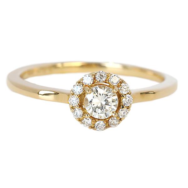 264506）指輪 ピンキー対応 k18 ダイヤモンド リング 上品 4月誕生石