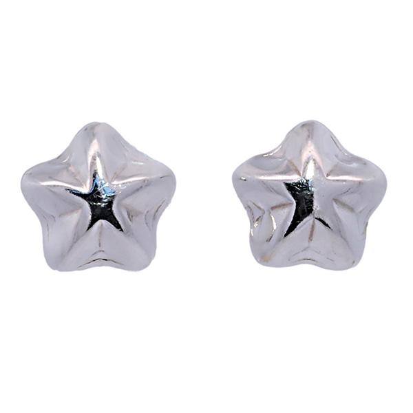 星 ピアス 5mm ホワイトゴールド 18KWG 両耳 1ペア レディース 女性 