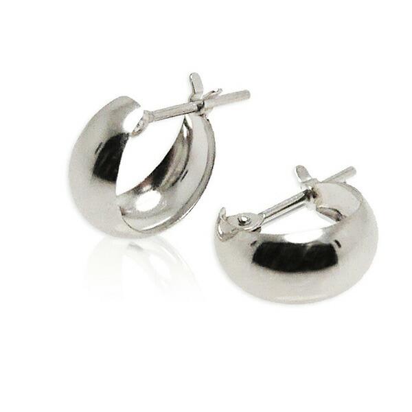 月形ピアス フープ輪っかピアス ぷっくりピアス PT900 月型 5mm×10mm 