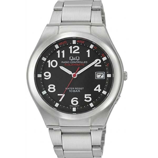 CITIZEN シチズン Q＆Q キューアンドキュー 電波ソーラー 調節簡単フリーアジャストバンド カレンダー付 D03A-002VK メンズ 腕時計 国内正規品 送料無料