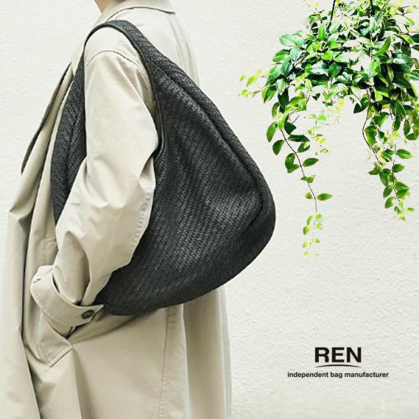 REN】《メッシュバッグ》軽くて柔らかなレザーのメッシュトート
