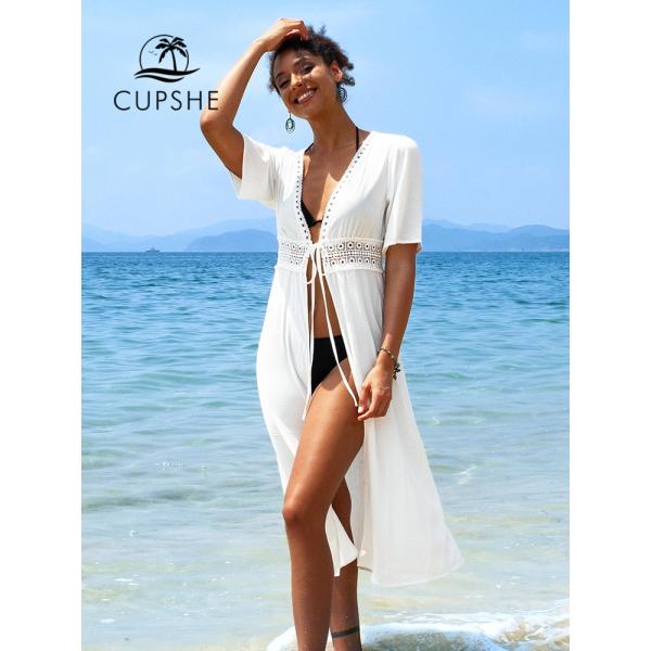 本商品は海外からの発送となり到着までに2〜3週間程度を頂戴します。予めご了承くださいませ。商品名突き破る オープン フロント タイ 着物 カバー アップ にとって レディース 白 ホワイト セクシー かぎ針編み ショートパンツ スリーブ ビ...