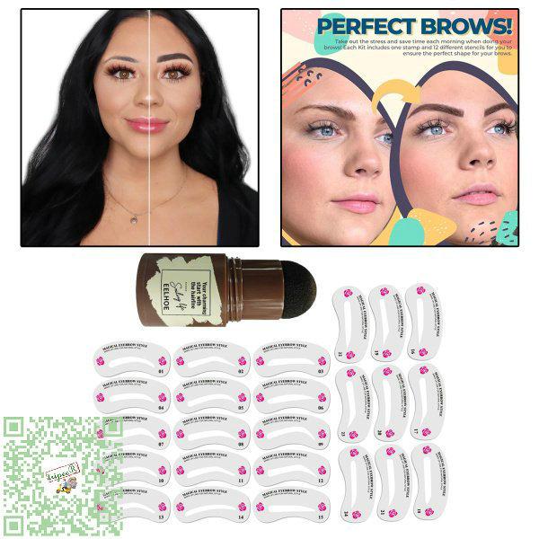 アイブロウステンシルグレーブラックと24xのアイブロウパウダースタンプシェーピングキット H7nd トリッピー 通販 Yahoo ショッピング