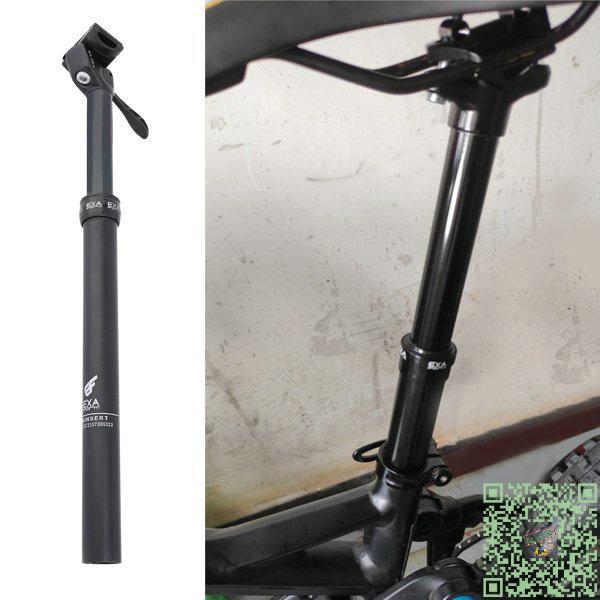 ドロッパーシートポスト、MTBロードバイクBMX用バイクシートポスト自転車サドル角度調整可能シートポスト、ブラックシートポストアダプターシム
