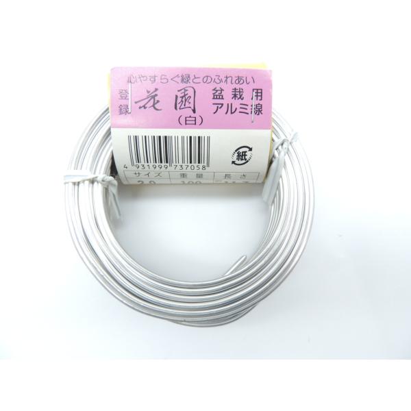・アルミ線　白　針金ハリガネ　白　2,0mm　100ｇ　約11,7m　1巻・盆栽、園芸、工作用、インテリア加工用に。・太さ：2,0.mm・重さ：約100ｇ・長さ：約11,7m・色　白・素材　アルミ管理番号「1A15-05401」・追跡可能メ...