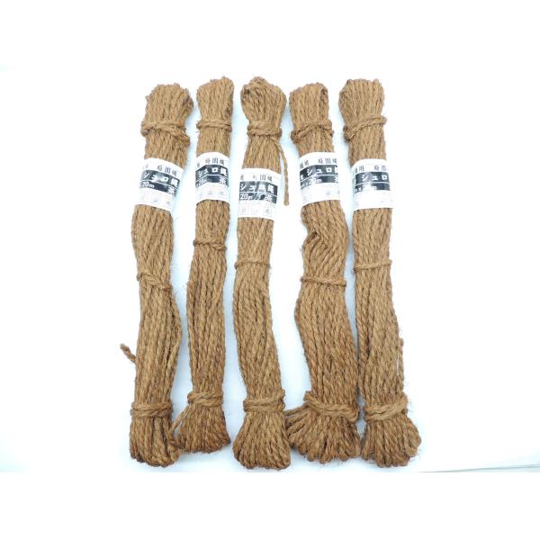 ・しゅろ縄 茶/4ミリｘ2０ｍ　まとめて５本＊材質＊天然棕櫚３０％           パーム７０％＊サイズ＊太さ:約4mm。 長さ:約20m。　＊重さ＊1本１１０ｇX5本管理番号1B14-04301棚番１,5F-シお送料・近畿以北の本州　...