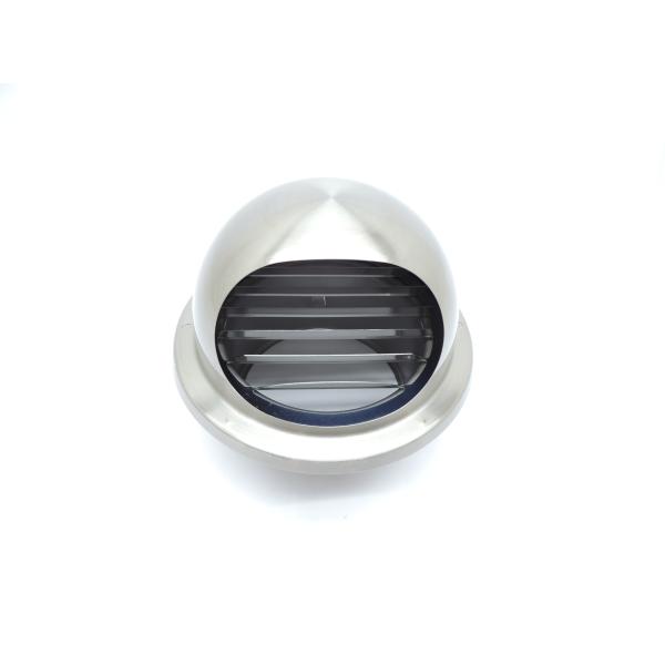 ・sus304ステンレス 丸型フード付ガラリ 100 袋入 網無 水止無 水切無・撮影時の光の関係で多少色目が違う場合があります。・メーカー品番　NF-100-HL・適用パイプ内径　９７mm〜１０５mm・はめ込み深さ　４６mm・箱なし＜サイ...