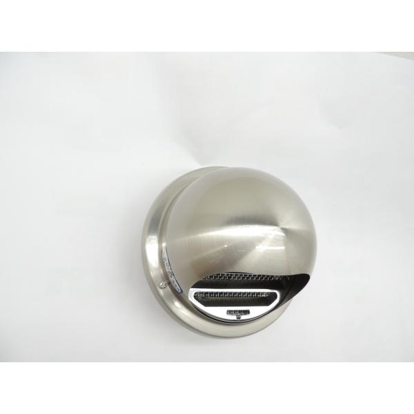 ・sus304ステンレスヘアーライン丸型フード付ガラリ 網付 自然給排気 水止付 水切無 UK-GBN100BFD-HL ・防火ダンパー72°付・撮影時の光の関係で多少色目が違う場合があります。・メーカー品番　UK-GBN100BFD-HL...