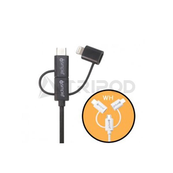 I simple bIS9406BK/WH 3Way-USB[dP[u