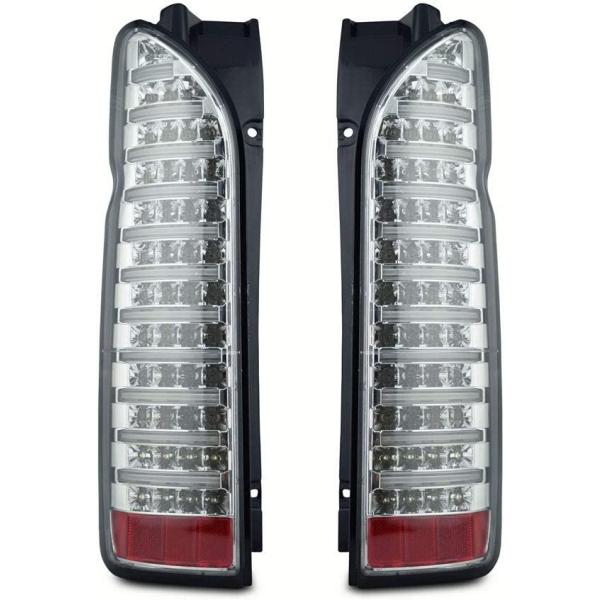 ハイエース テールランプ 200系 ファイバー クローム クリア LED