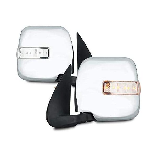 ハイエース ドアミラー 200系 DX LEDウィンカー付き メッキ 左右セット
