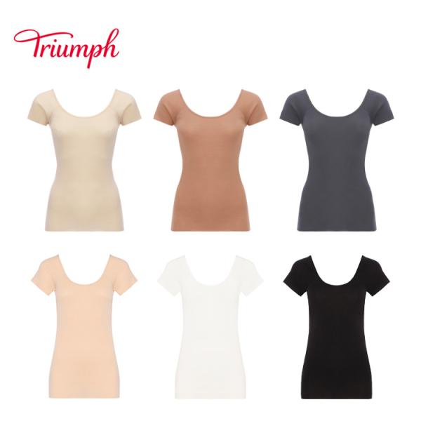   モダンコットン ブラトップ 2点セット Triumph（トリンプ） セール コットン100％ 高級綿 インナー5310 2分袖