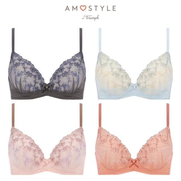 AMOSTYLE（アモスタイル） やわぴたワイヤーブラ ブラ＆ショーツセット