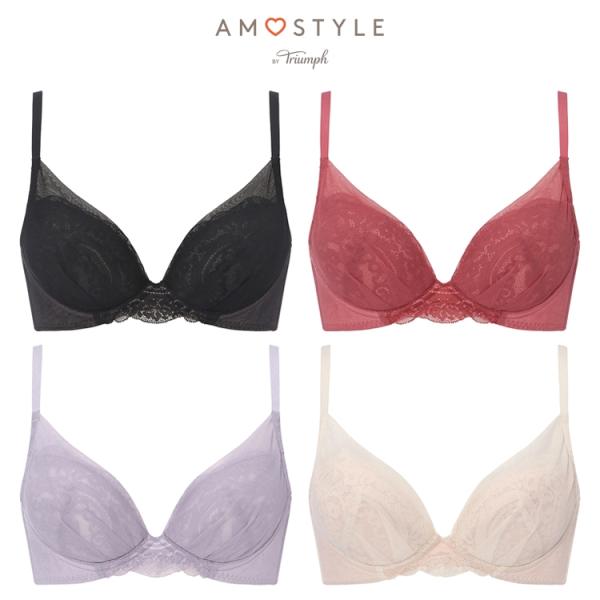 期間限定セール(アモスタイル)AMOSTYLE 脇高ブラ ブラ＆ショーツセット フローレスブロッサム(B,C,Dカップ) AMST1547 WHU + Mini JX