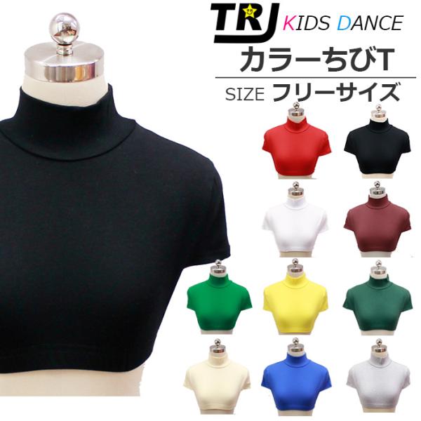 キッズダンス衣装 ハイネックシャツ Tシャツ 半袖 無地 10カラー 半袖シャツ 部屋着 スポーツ スポカジ フェス 野外スポーツ 練習着 ダンス 衣装 ヒップ