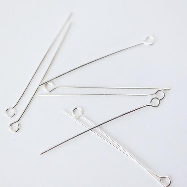 SV925 スターリングシルバー 無垢 ピン 0.6×36mm 10本