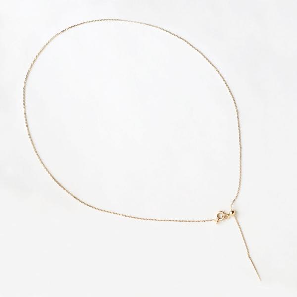 金アレ対応 真鍮製 極細 スライドピン ネックレス 1本