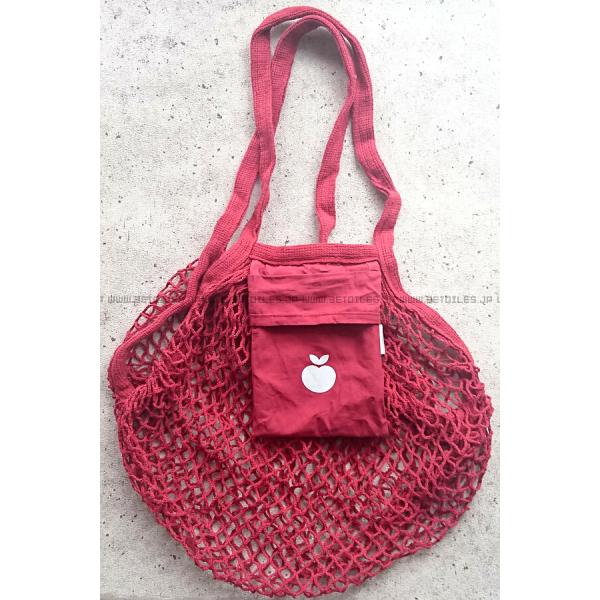 フランスのスーパーマーケット「FRANPRIX フランプリ」のコットンメッシュバッグです。縫製の粗さ、印刷の乱れ等、ご了承ください。■収納時サイズ：約横10cmx縦14cmx奥行き5cm■バッグサイズ：約横30cmx縦35cm（持ち手まで2...