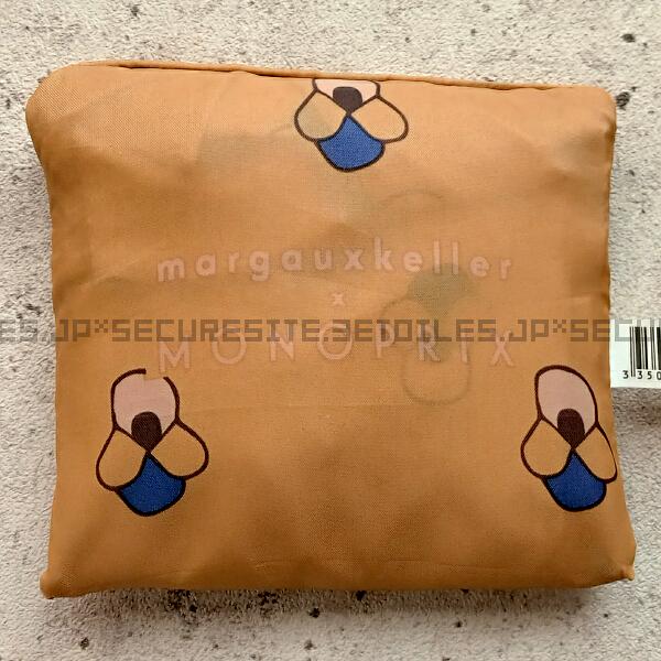 フランスのスーパーマーケット「MONOPRIX モノプリ」の携帯エコバッグをアーティスティックディレクターでデザイナーのマルゴー・ケレー（Margaux Keller ）がデザイン。縫製の粗さ、印刷の乱れ等、ご了承ください。■収納時サイズ：...